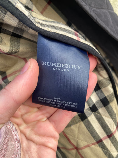 Burberry Black Quilted Jacket Size Medium