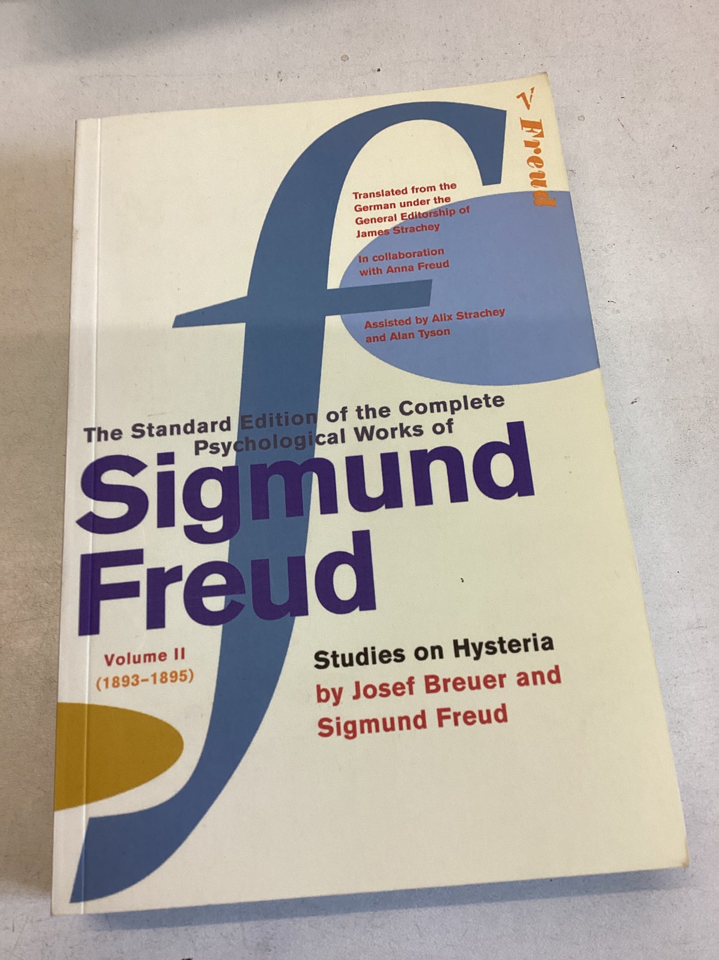 Sigmund Freud Volume 11 1893-1895 Studies On Hysteria