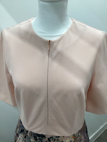 Ted Baker Pink Floral Midi Dress Size 12 (Brand Size 3)