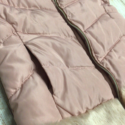 BNWT Mayoral Pink Padded Gilet w/Faux Fur Size 9yrs (134cm)