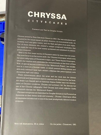 Chryssa Cityscapes Foreword and Text by Douglas Schultz