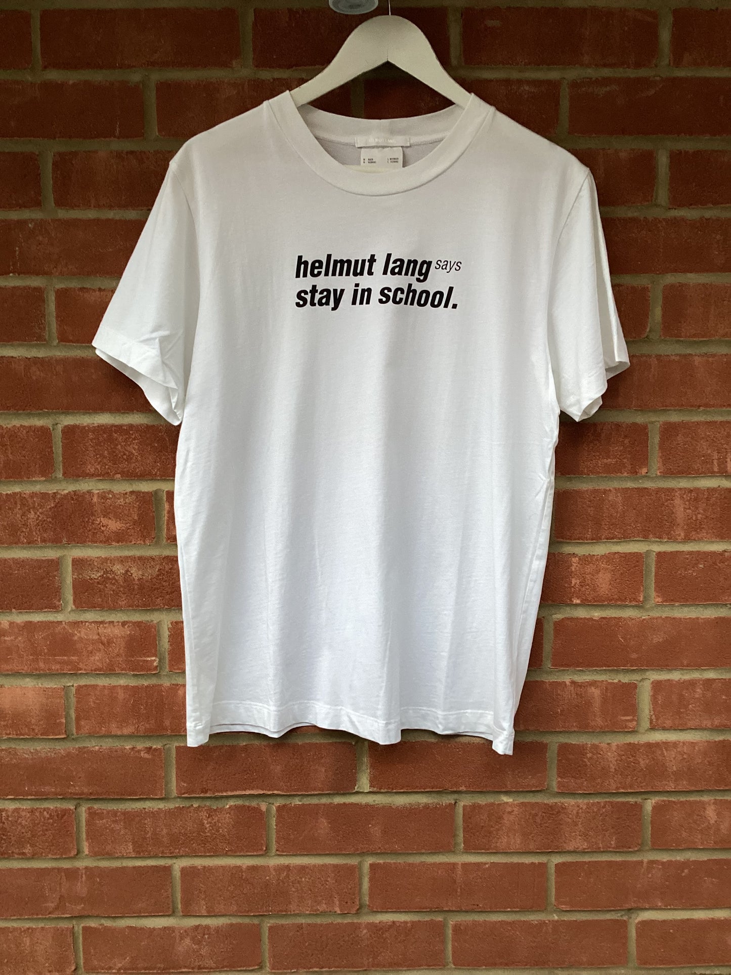 Helmut Lang White Cotton T-Shirt M/L