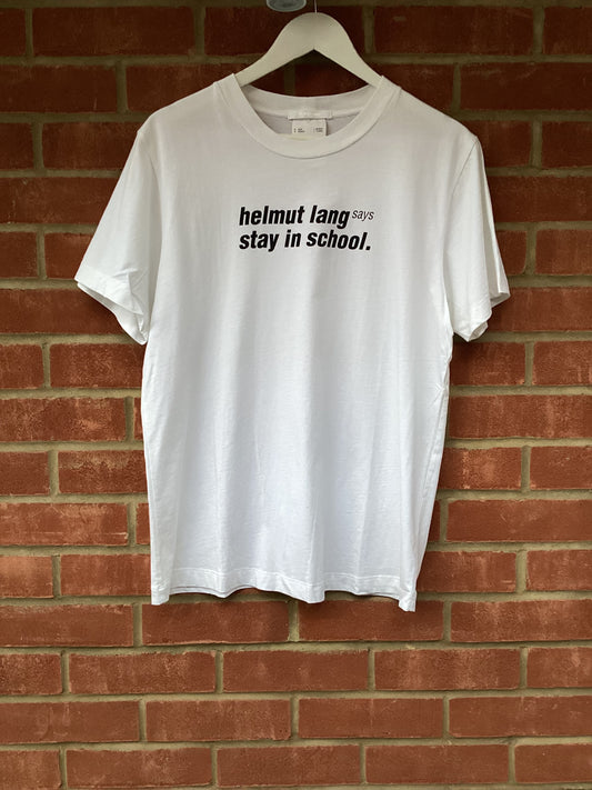 Helmut Lang White Cotton T-Shirt M/L