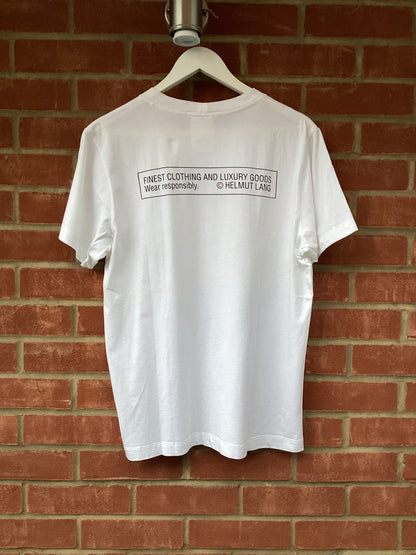 Helmut Lang White Cotton T-Shirt M/L