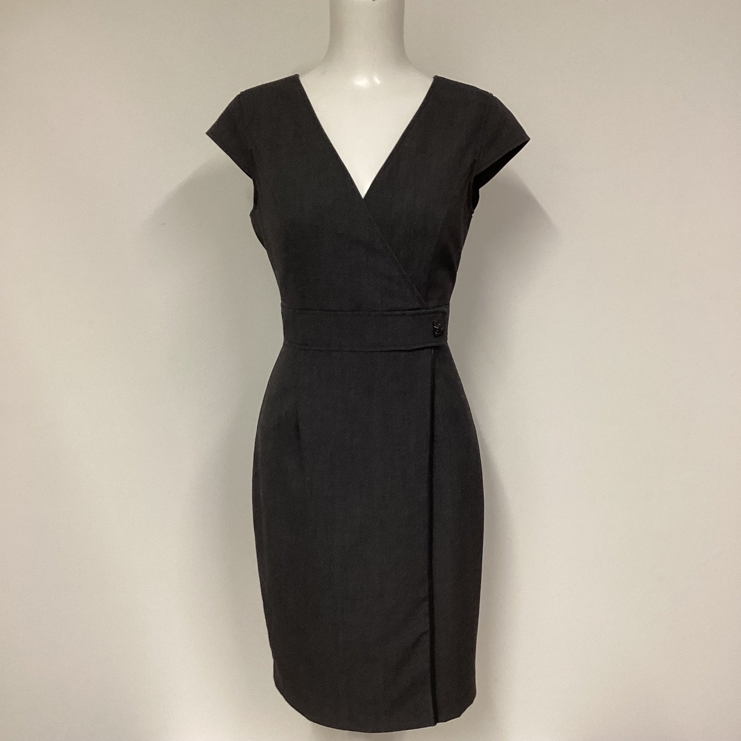 Calvin Klein Grey Pencil Dress with Zip Detail Size 6 (UK 10)