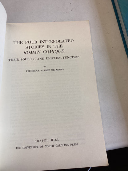The Four Interpolated Stories in The Roman Comique Their Sources and Unifying Function