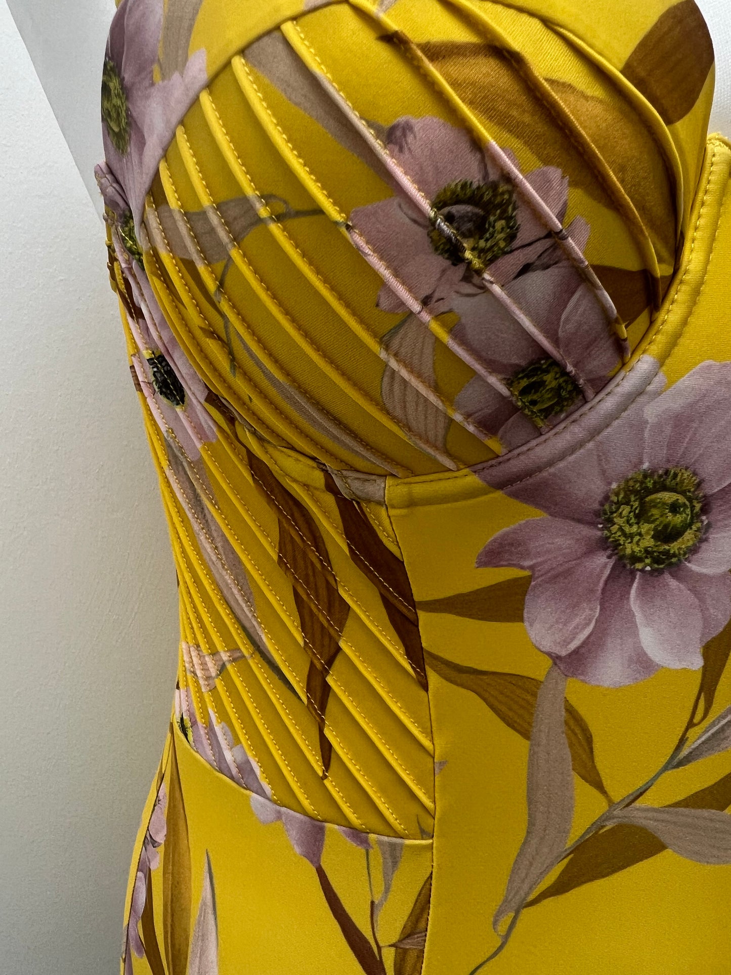 Ted Baker Yellow Floral Swimsuit Size 10 BNWT