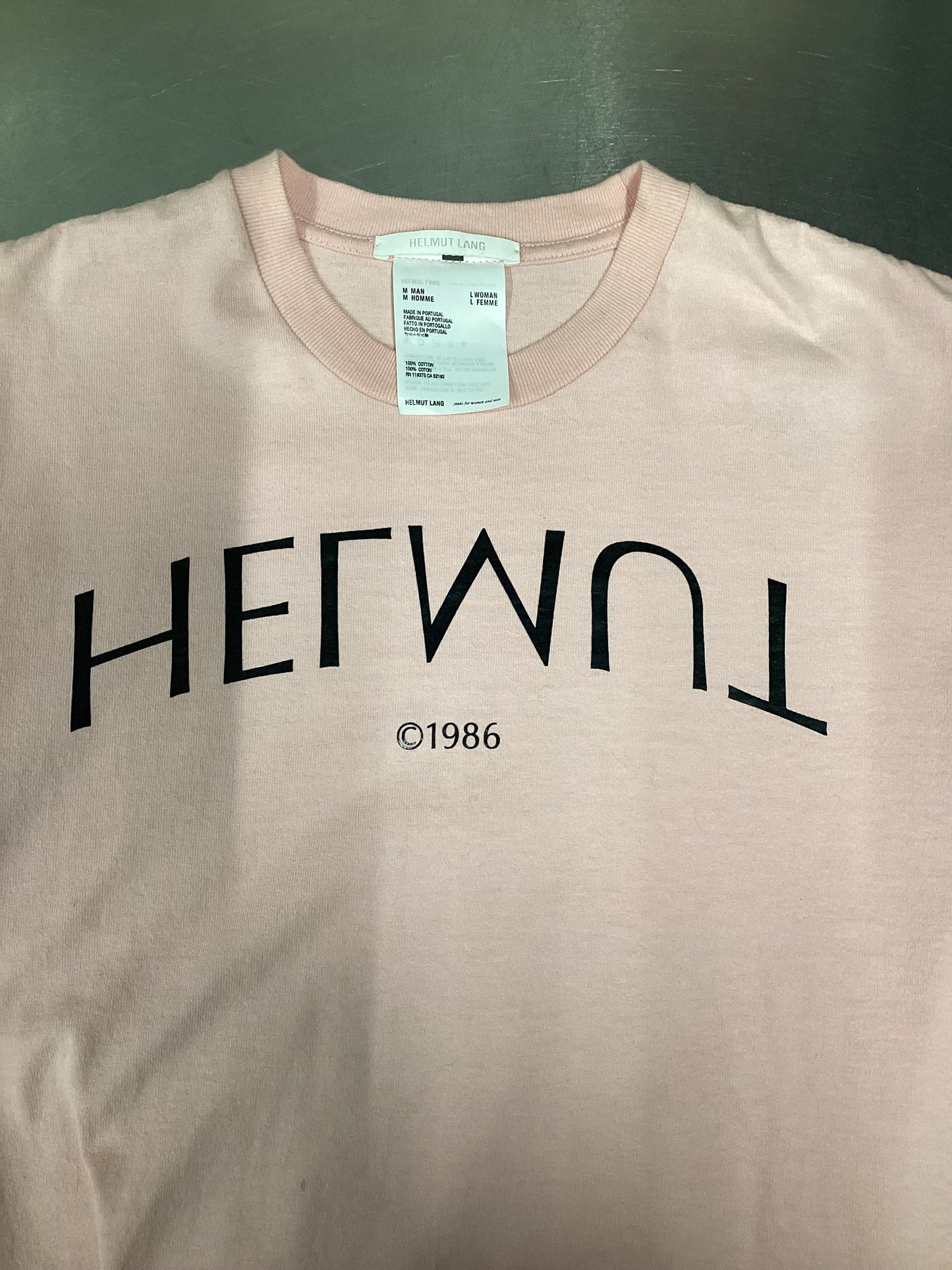 Helmut Lang Pink Cotton T-shirt M/L