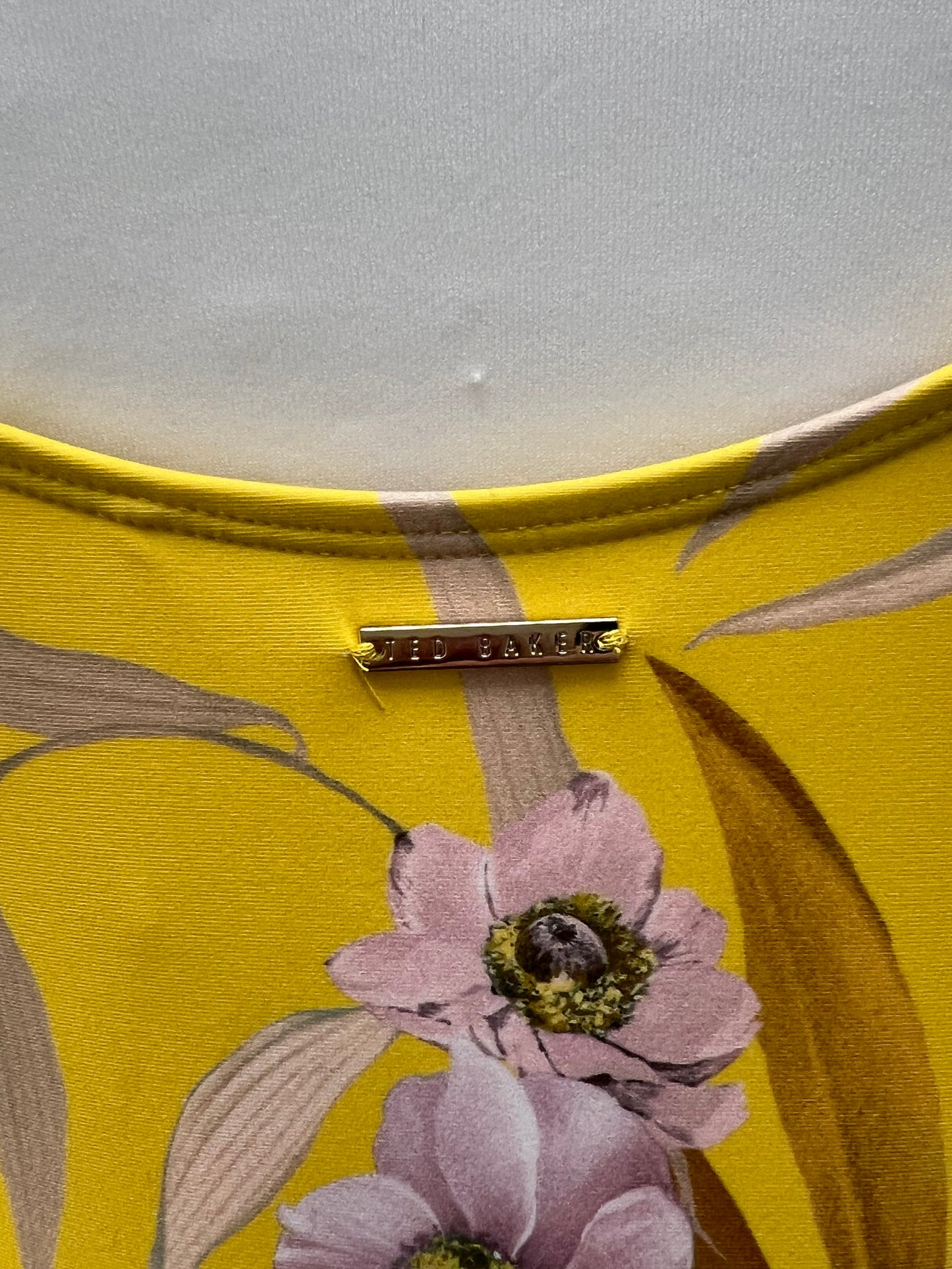 Ted Baker Yellow Floral Swimsuit Size 10 BNWT