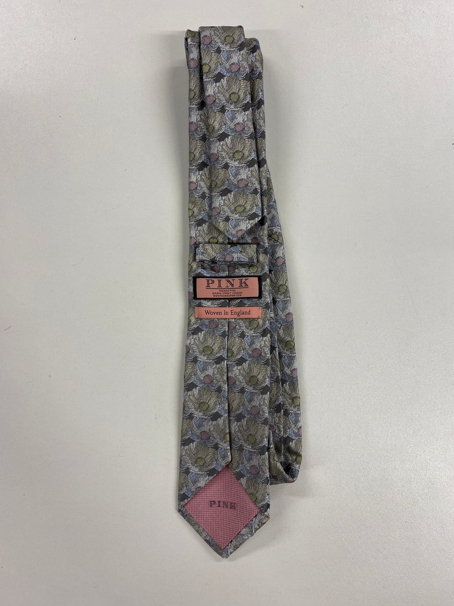 Thomas Pink Multi Coloured Floral Silk British & Irish Lions Neck Tie In Original Box