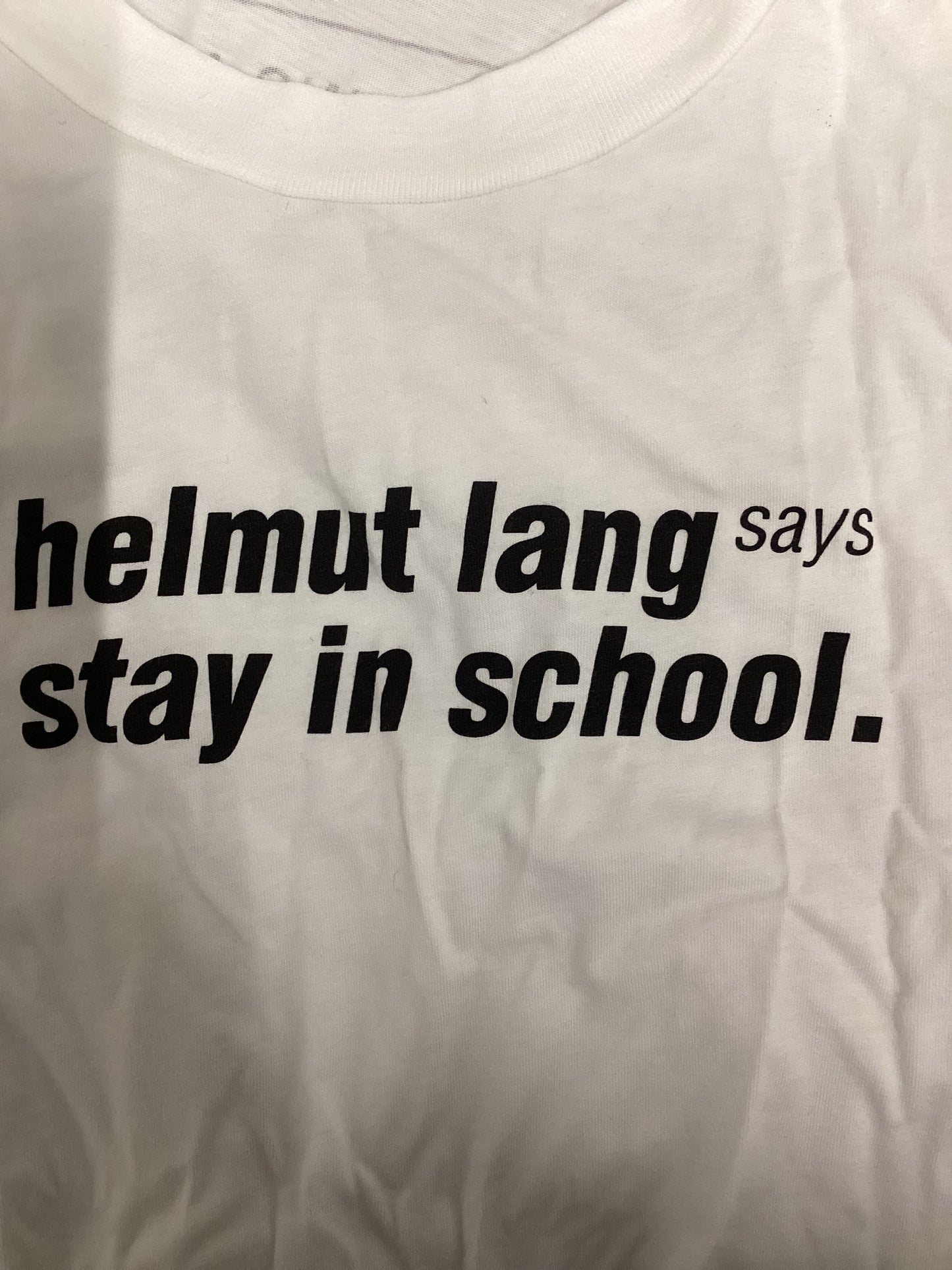 Helmut Lang White Cotton T-Shirt M/L