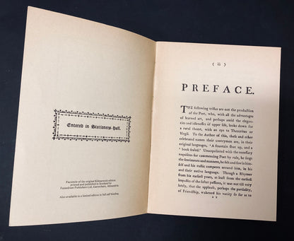 Poems, Chiefly in the Scottish Dialect by Robert Burns, Facsimile of the original Kilmarnock Edition, Famedram Publisher Ltd