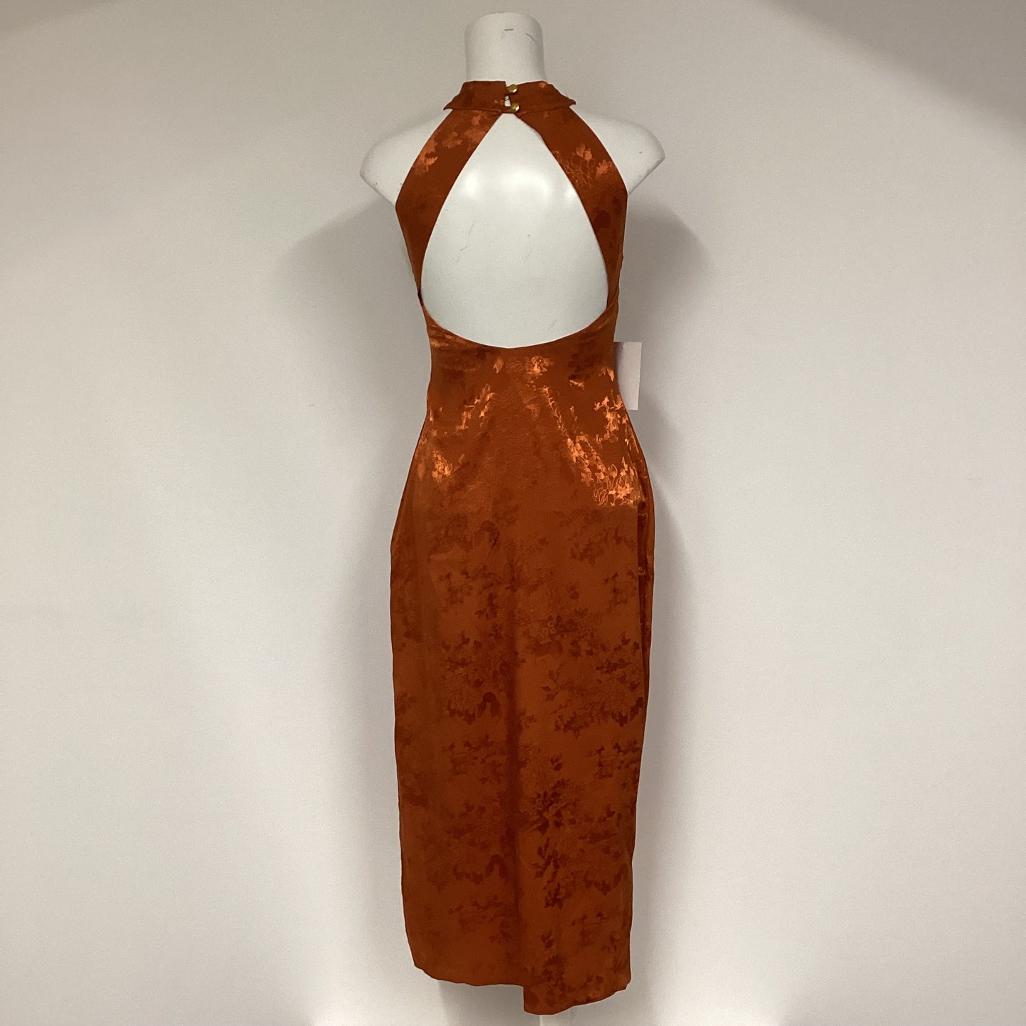 BNWT Vesper 247 Orange Halter neck Occasion Dress Size 8