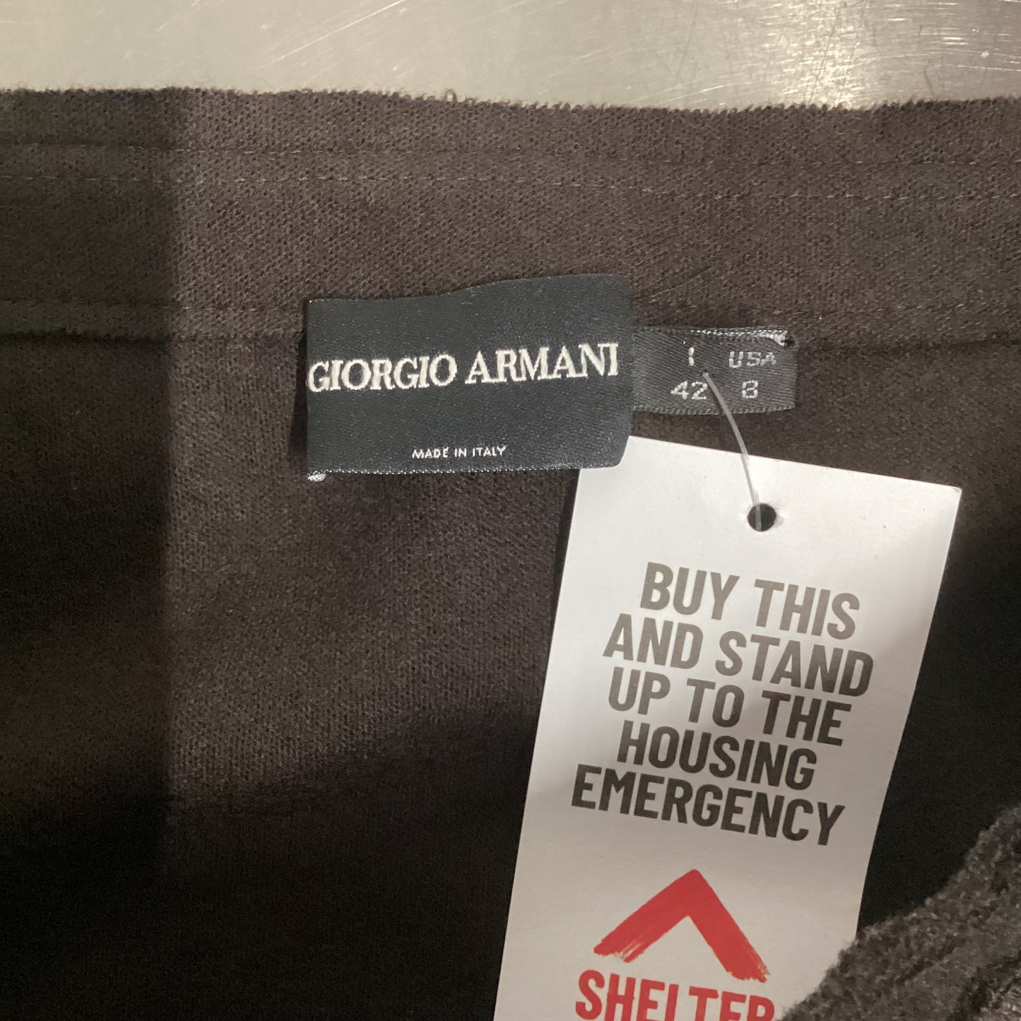Giorgio Armani Brown Wool Skirt Size 12
