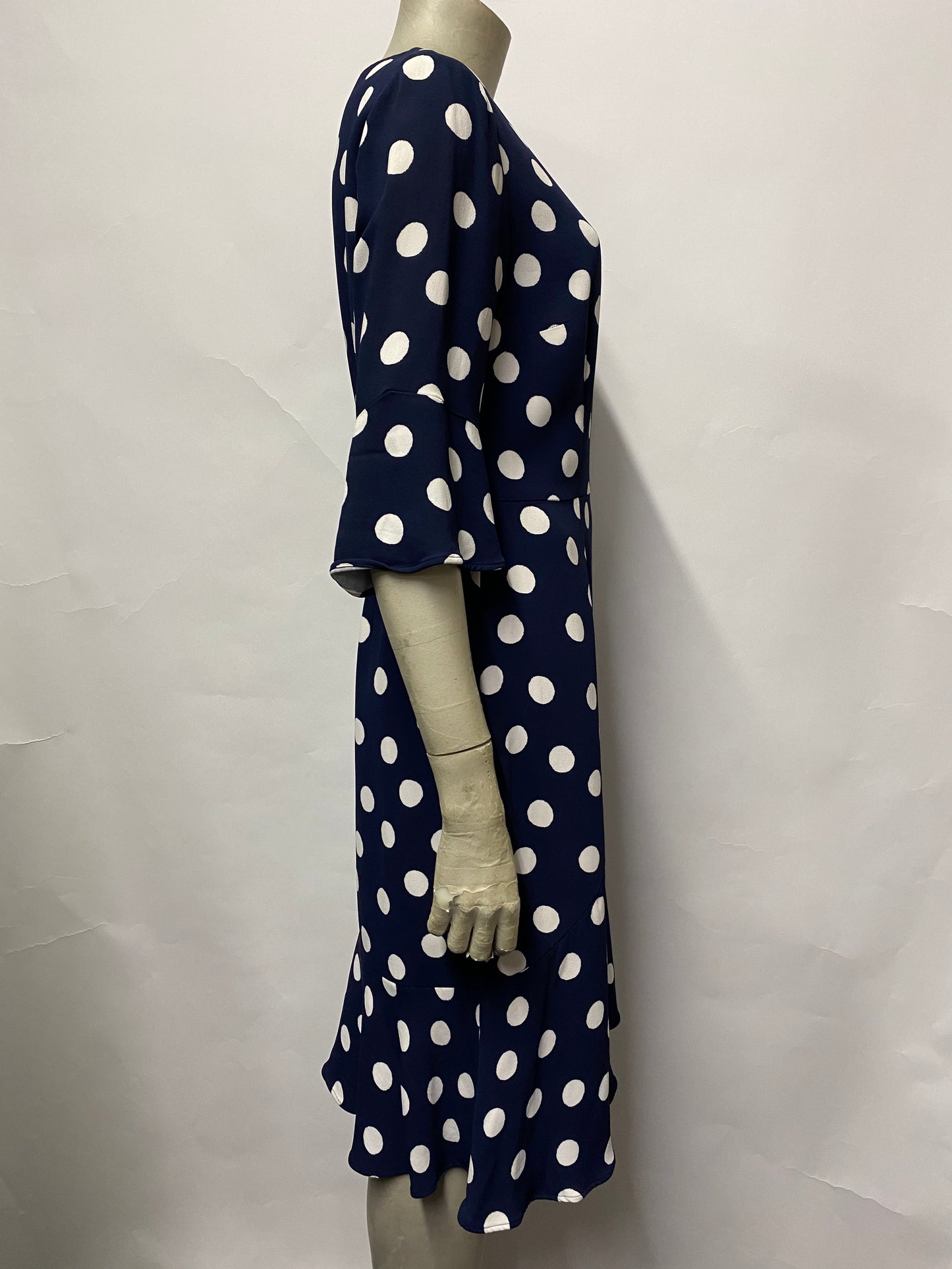 Boden Navy Polka Dot Smart Dress 10