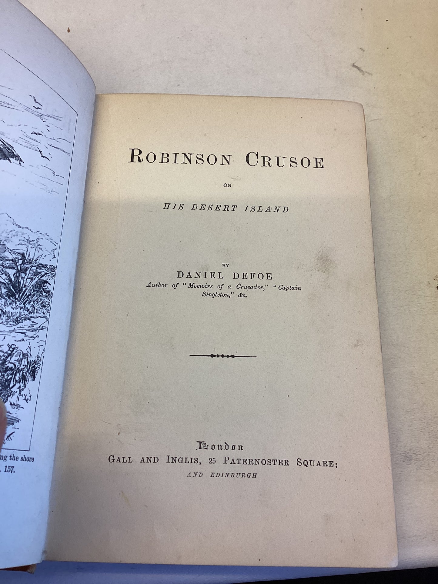 Robinson Crusoe On His Desert Island By Daniel Defoe