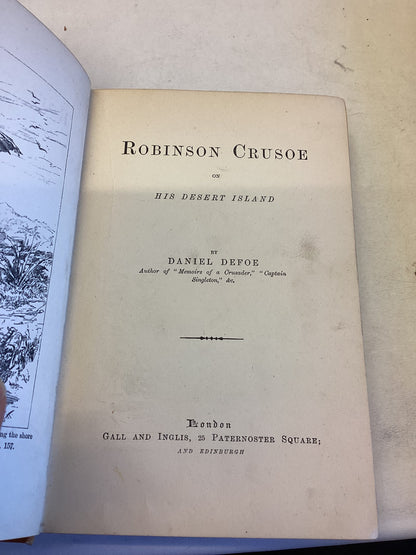 Robinson Crusoe On His Desert Island By Daniel Defoe