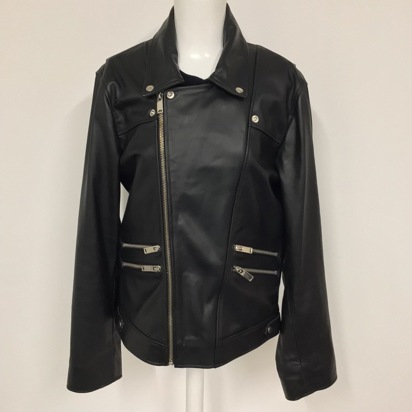Bolongaro Trevor 100% Sheep Leather Black Jacket Size L