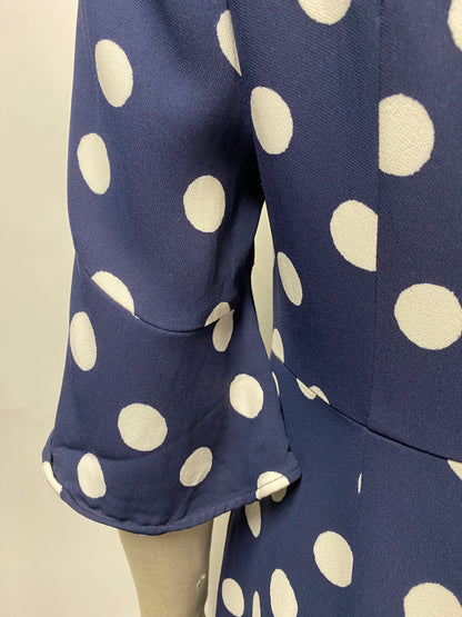 Boden Navy Polka Dot Smart Dress 10