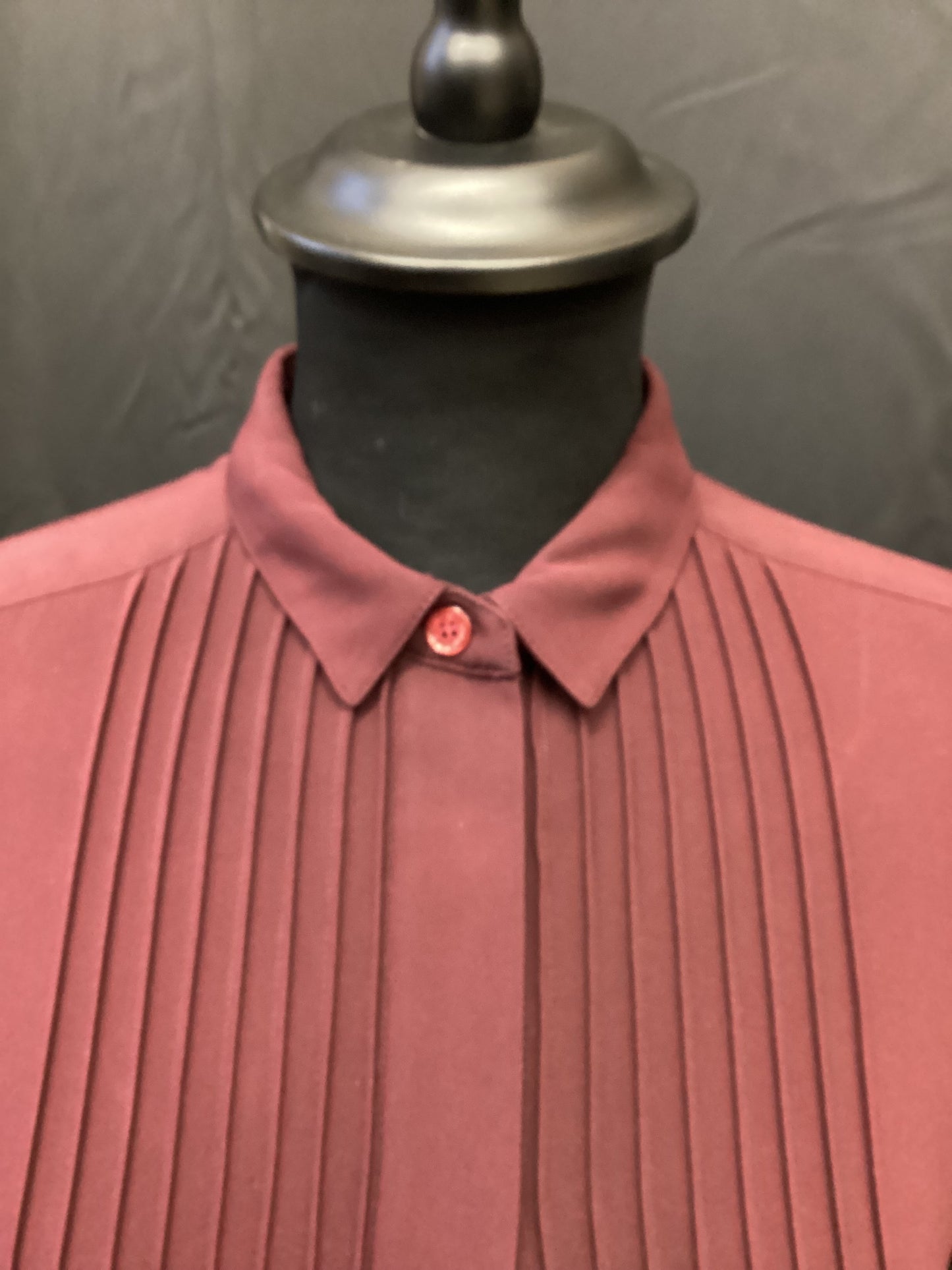 Burberry Burgundy 100% Silk Midi Dress size 4