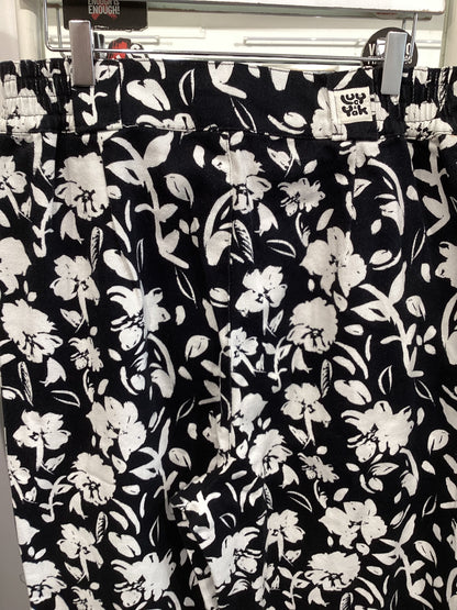 Lucy & Yak Addison Black and White Moonflower Print Jeans Medium