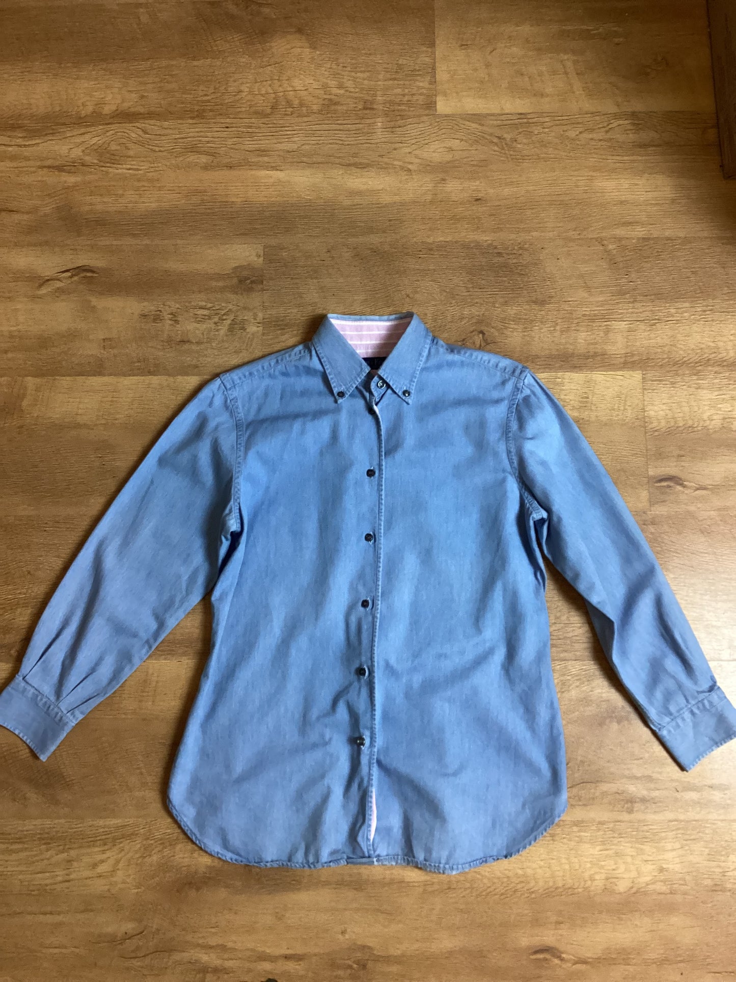 Hilditch & Key 100% Cotton Blue Shirt Size 10