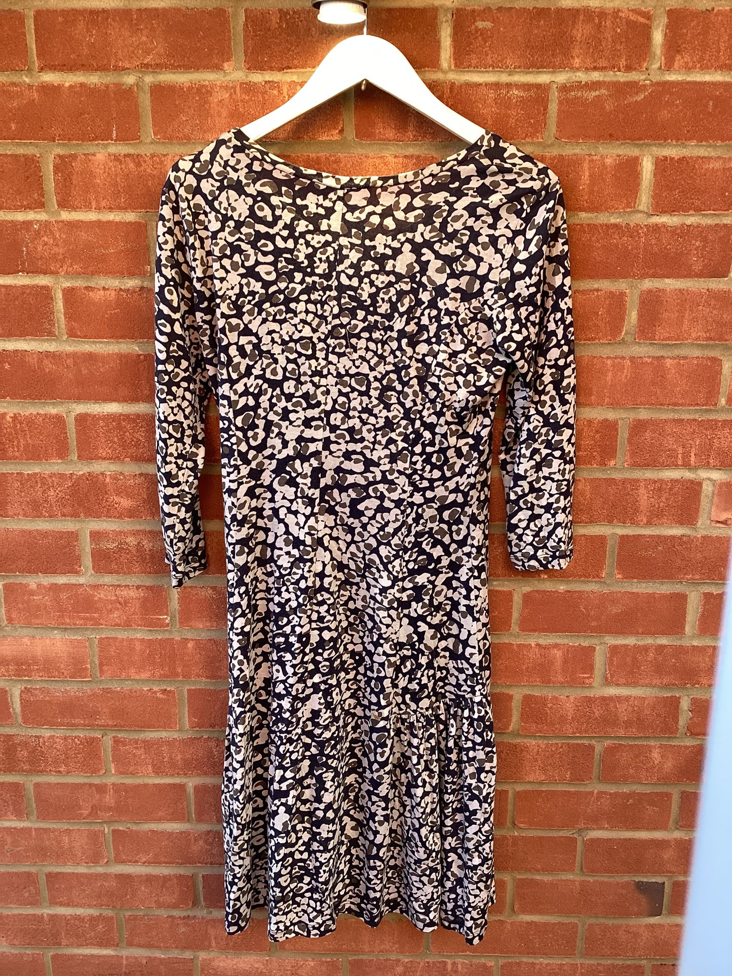 Max Mara Navy Blue Silk/Cotton Dress Size M