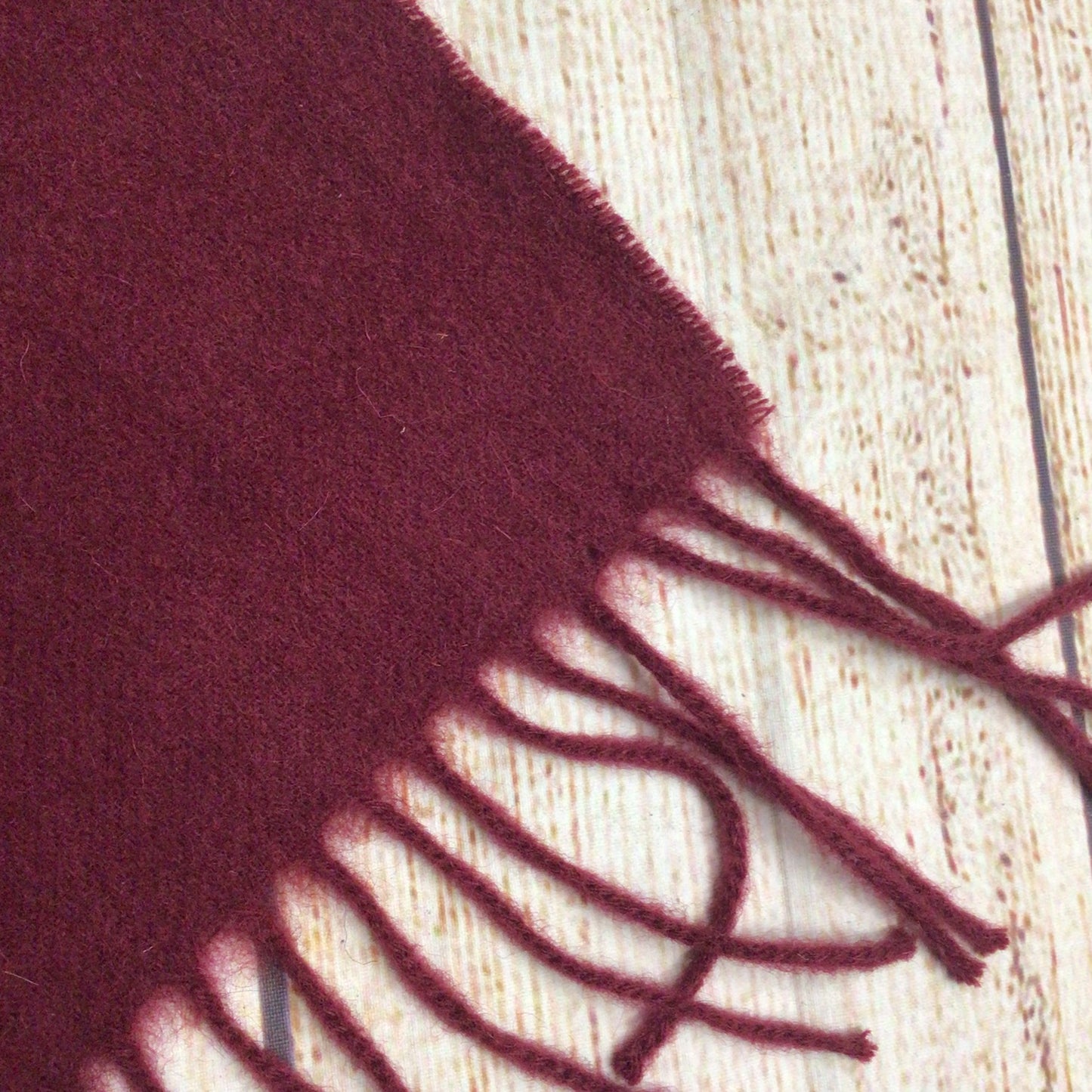 Barbour Burgundy Red Fringed Scarf (no labels)