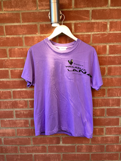 Helmut Lang Purple Cotton T-Shirt Size M/L