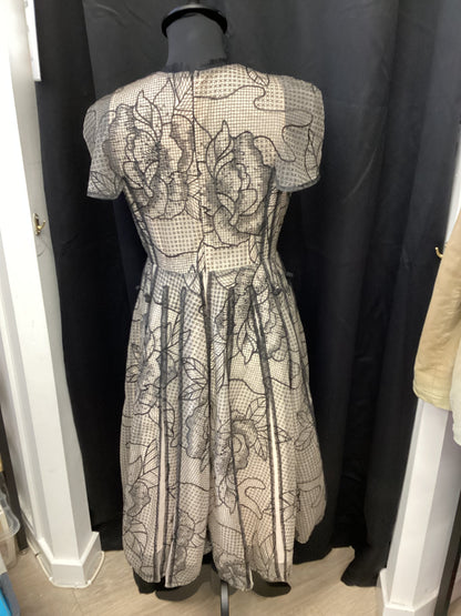 Bella Barnett lace over nude midi dress size small