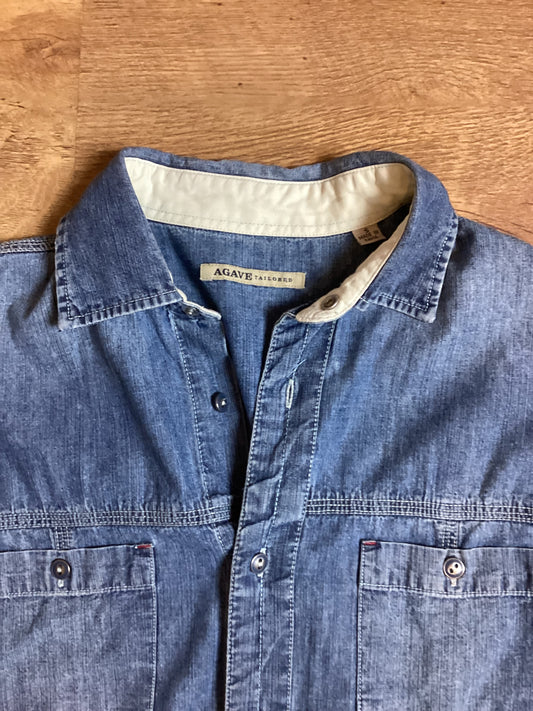 Agave Denim 100% Cotton Blue Shirt Size S