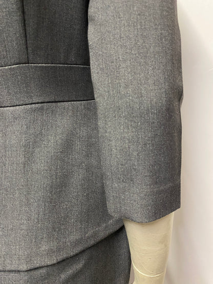 Calvin Klein Grey Fitted Peplum Work Dress Small