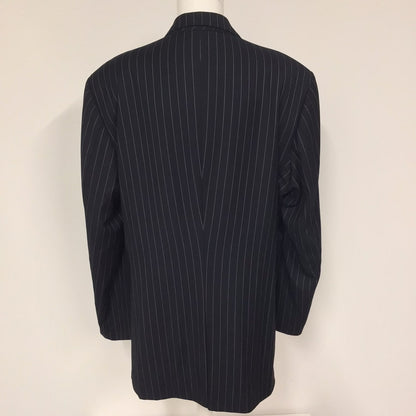 Versace Jeans Couture Blue Striped 2 Piece Trouser Suit Size Ch44 W32 (approx.)