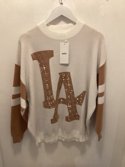 Moewy, cream and beige sweater, One size