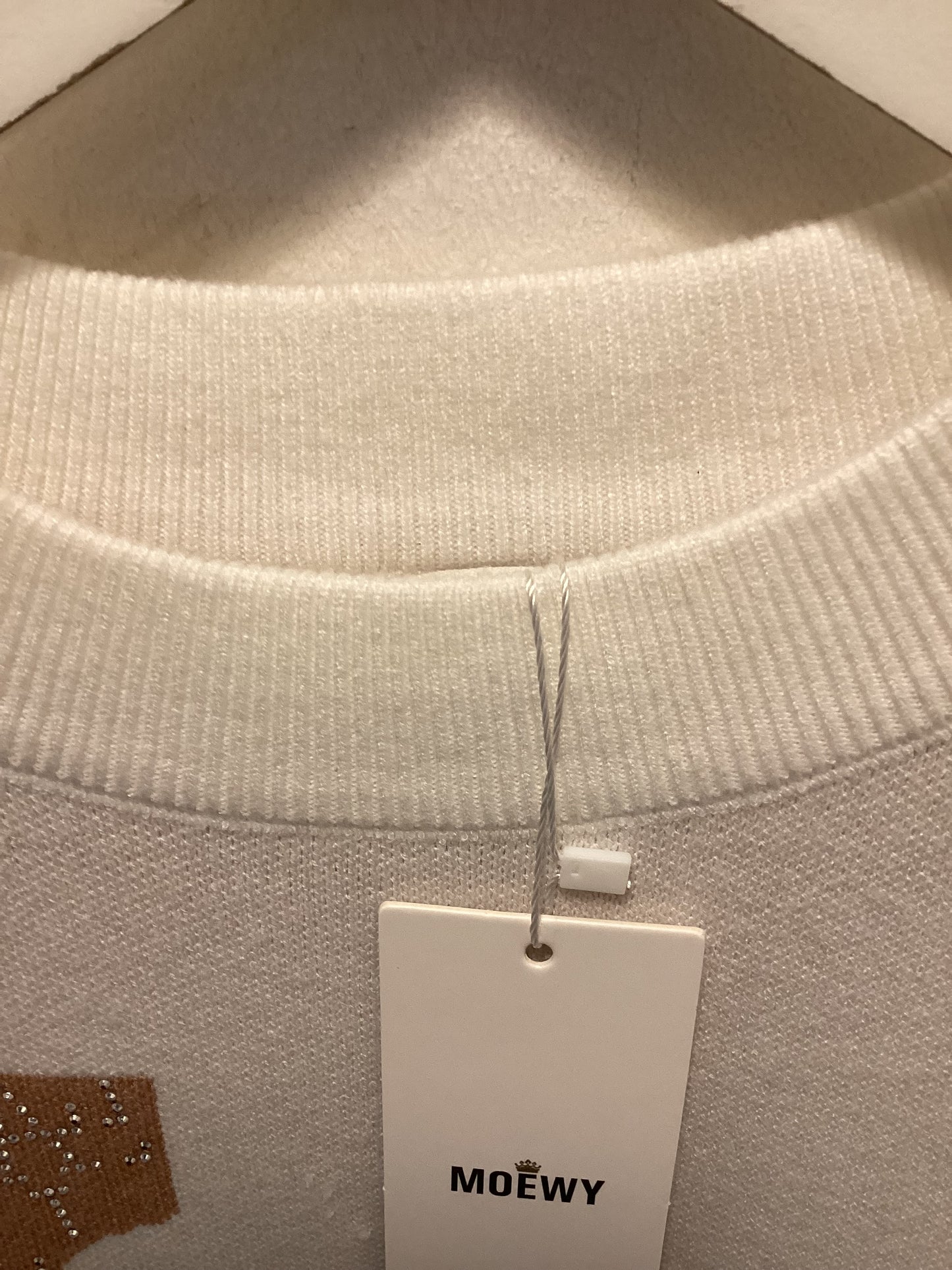 Moewy, cream and beige sweater, One size