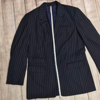 Versace Jeans Couture Blue Striped 2 Piece Trouser Suit Size Ch44 W32 (approx.)