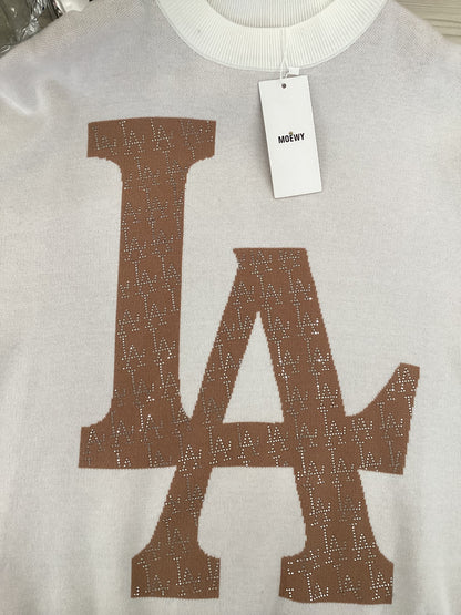 Moewy, cream and beige sweater, One size