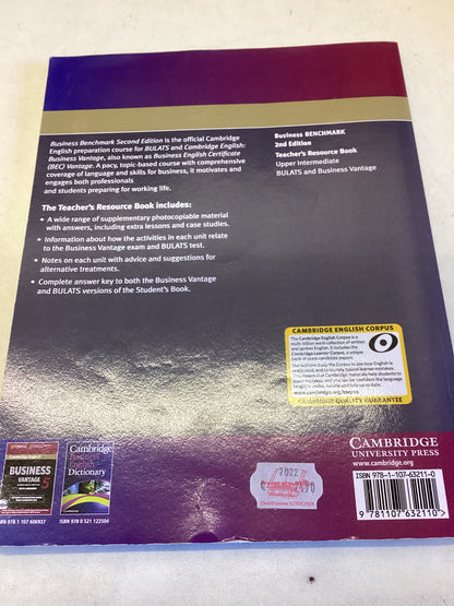 Business Benchmark Upper Intermediate 2nd Edition Teachers Resource Book Guy Brook-Hart with David Clark