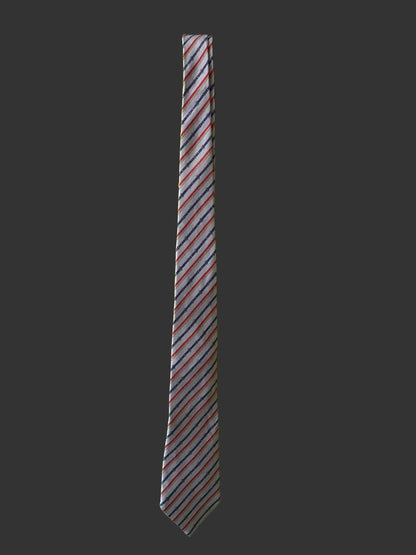 Lanvin Paris Striped Belt Silk Tie