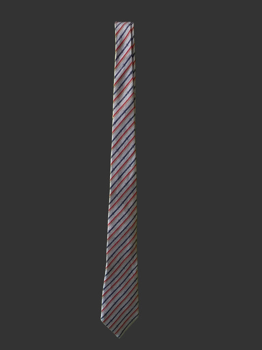 Lanvin Paris Striped Belt Silk Tie