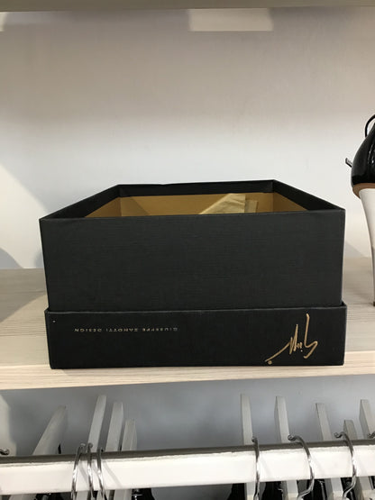 Giuseppe Zanotti Black White and Cream High Heel Platform Sandal Size 38 / UK 5