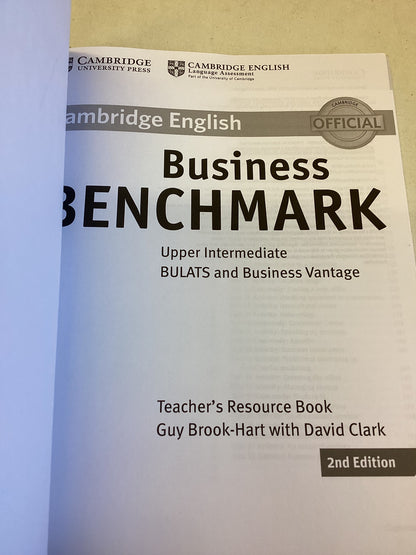 Business Benchmark Upper Intermediate 2nd Edition Teachers Resource Book Guy Brook-Hart with David Clark
