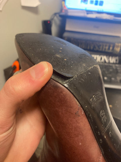 Longchamp Maroon Knee High Leather Boots EU Size 41