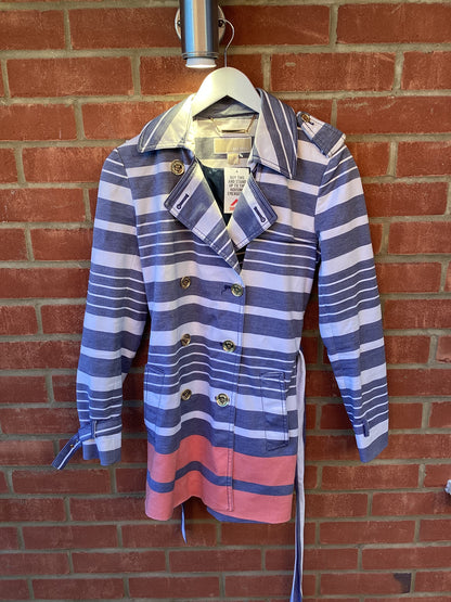 Michael Kors Blue/Red Cotton Jacket Size S