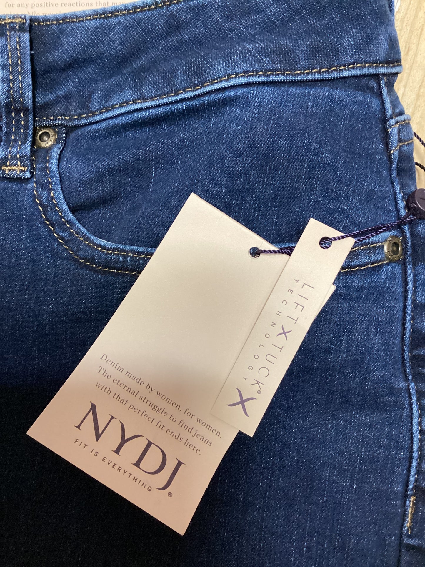 Ladies NYDJ AMI SKINNY Blue Jeans Size UK 20