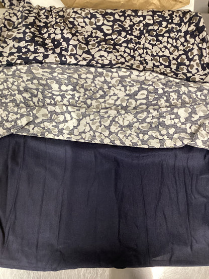 Max Mara Navy Blue Silk/Cotton Dress Size M