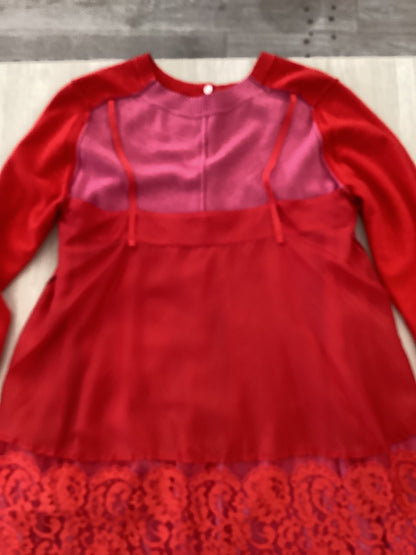 Sacai, pink and red Cardigan, Uk Medium