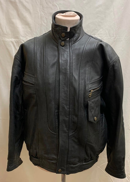 Millenium Leather Wear, Black Leather Size L Jacket