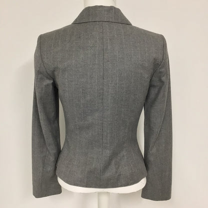 Ronit Zilkha Grey Checked Suit Jacket Blazer Size 8