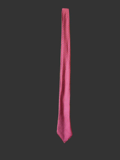 Vintage Hermes Red Patterned Silk Tie